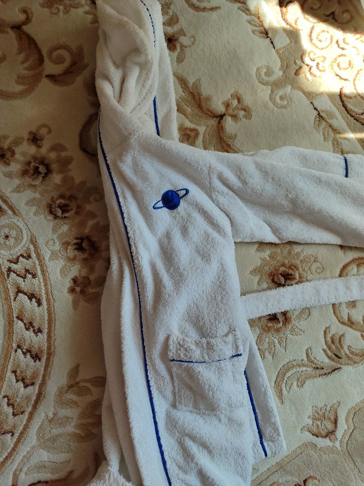 Beyaz Erkek Çocuk Bornoz - BILFEN Nakışlı - Görsel 3