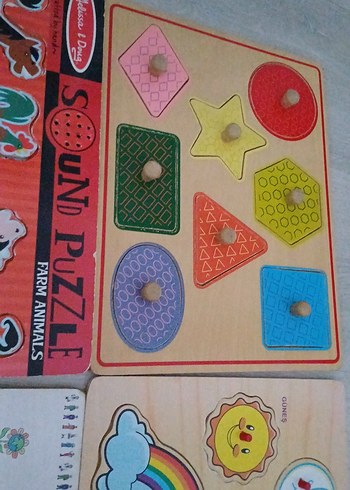 Çocuklar için renkli eğitici yapboz seti - Görsel 6