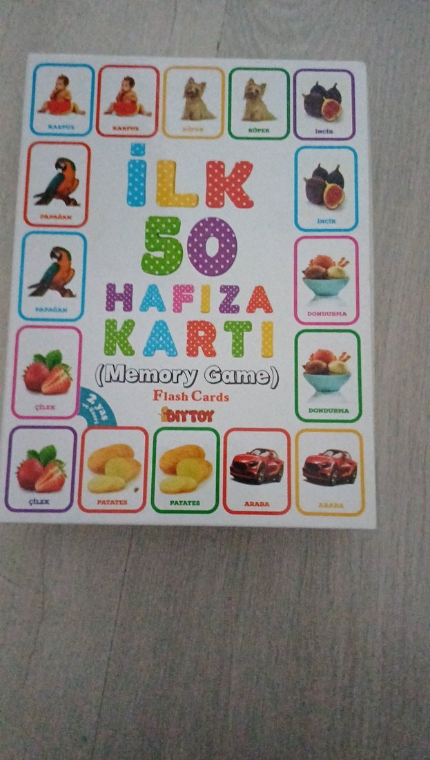 İlk 50 Hafıza Kartı - Çok Renkli Eğitim Oyuncağı - Görsel 2
