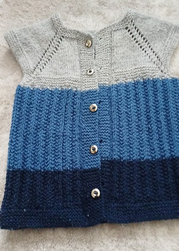 Erkek Çocuk Örgü Kolsuz Hırka - Görsel 3