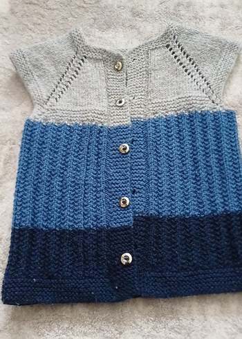 Erkek Çocuk Örgü Kolsuz Hırka - Görsel 2