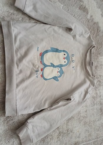 Erkek Çocuk Gri Baskılı Sweatshirt - Görsel 2