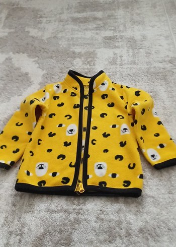 Sarı Leopar Desenli Fermuarlı Erkek Çocuk fermuarlı hırka - Görsel 2