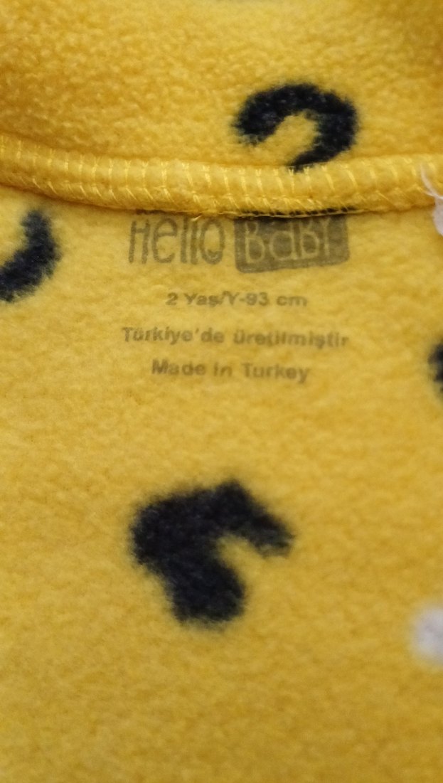 Sarı Leopar Desenli Fermuarlı Erkek Çocuk fermuarlı hırka - Görsel 3