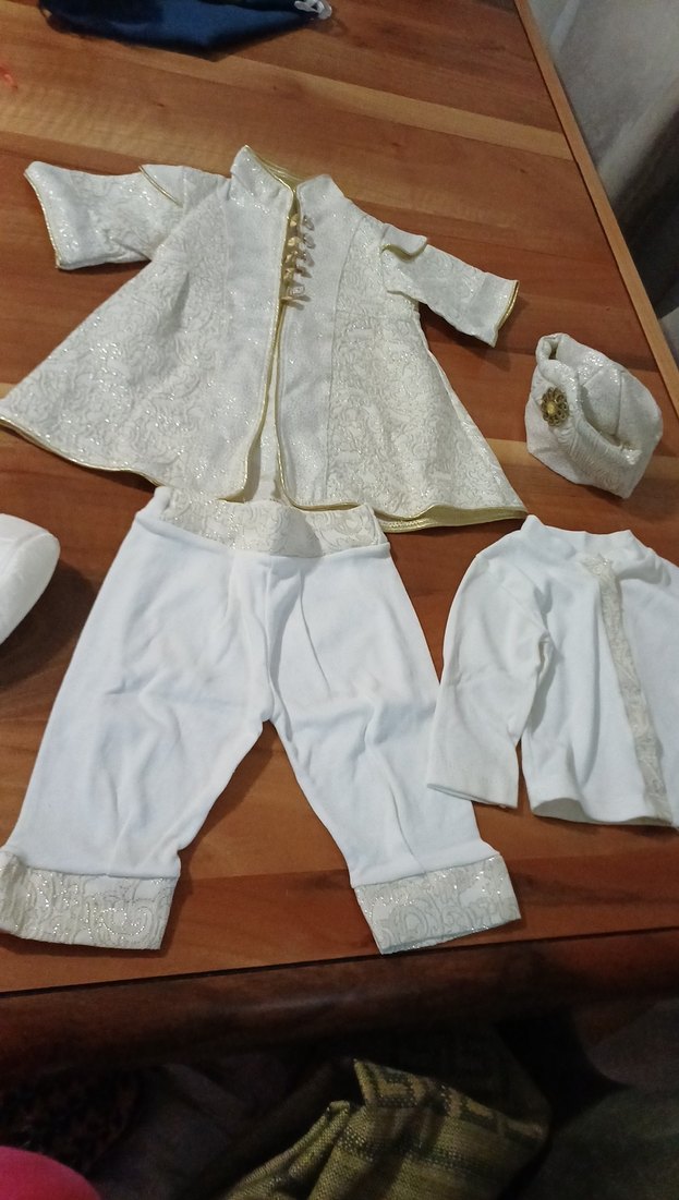 Dantel Detaylı Beyaz İşlemeli Çocuk Takımı - Görsel 4