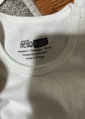 Pamuklu Beyaz Askısız Bebek Body - Görsel 2