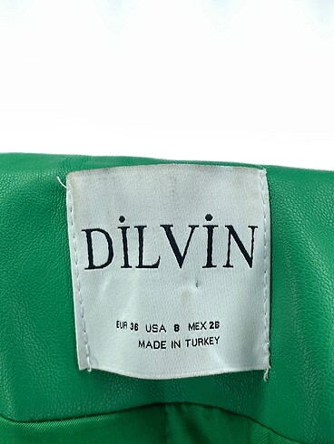 36 Beden yeşil Renk Dilvin Kot Ceket %70 İndirimli.