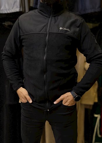 Columbia Siyah Fermuarlı Erkek Sweatshirt