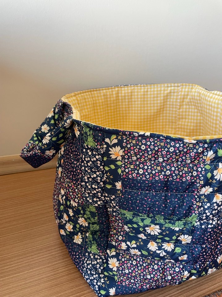 Çiçek Desenli Renkli Saklama Sepeti - Görsel 3