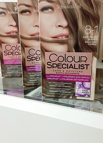 Color specialist 8.1 Küllü açık kumral 3 adet