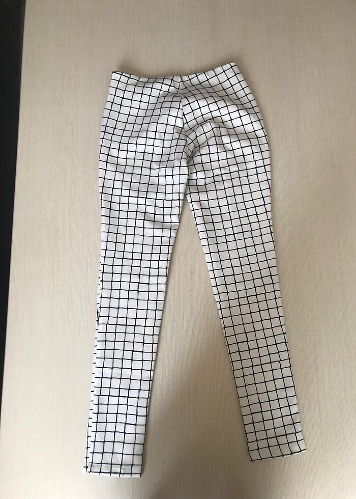 Siyah beyaz pantolon - Görsel 4