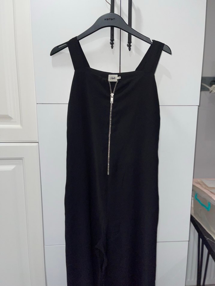 Beymen Siyah Yüksek Yakalı Kadın Tulum - Görsel 5