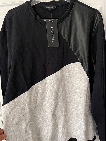 l Beden siyah Renk Sweatshirt yeni