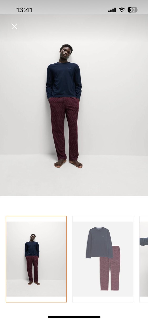 Bordo Erkek Uzun Kollu Pijama Takımı - Görsel 2