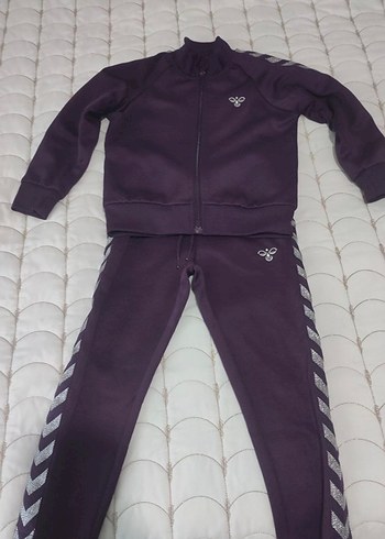 Hummel Kız Mor Fermuarlı Eşofman Takımı