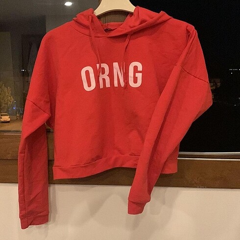 Turuncu crop sweatshirt