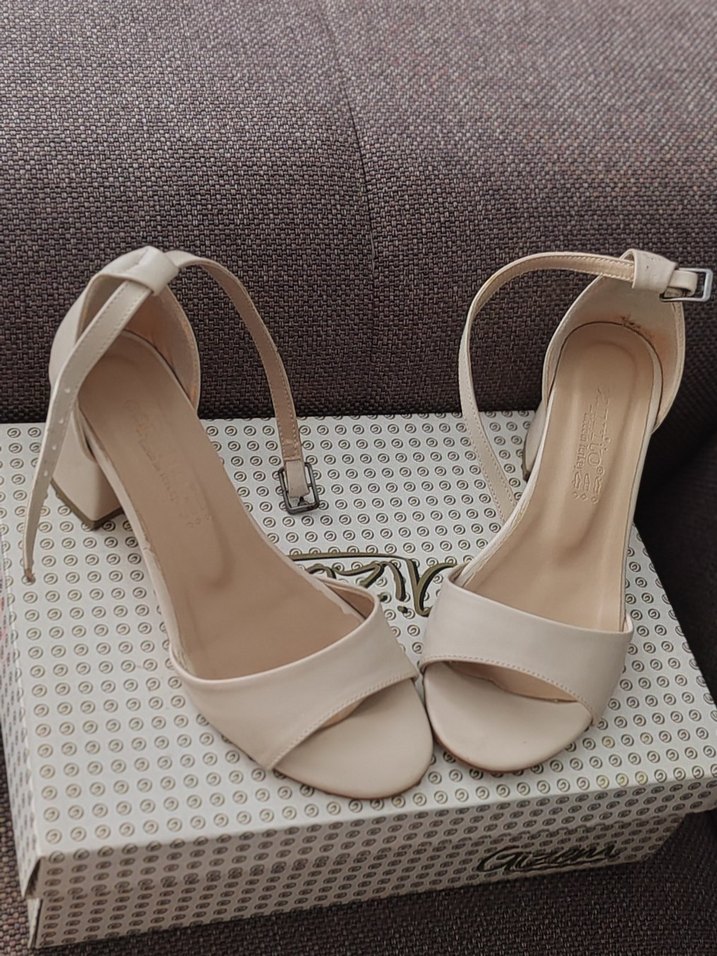 Diger Bej Tokalı Kadın Topuklu Sandalet - Görsel 2