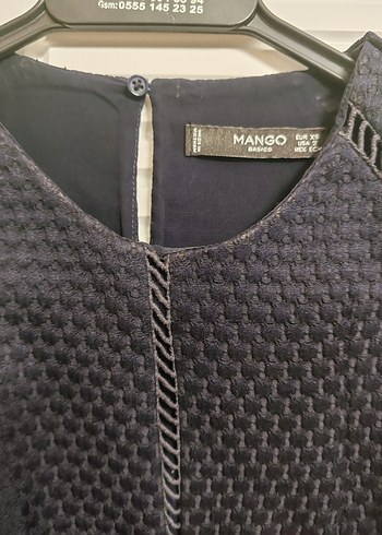 Mango ofis kloş elbise belden vücuda oturur - Görsel 3