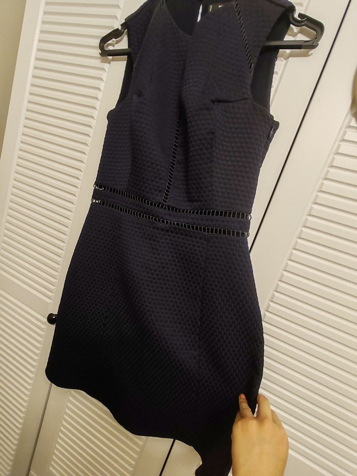 Mango ofis kloş elbise belden vücuda oturur - Görsel 4