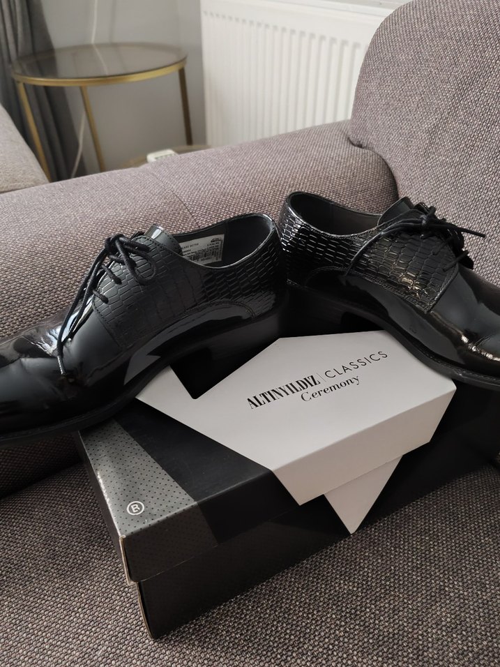 Altınyıldız Classics Siyah Rugan Erkek Damat Ayakkabı - Görsel 2