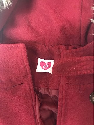 40 Beden bordo Renk Koton kaşe kaban