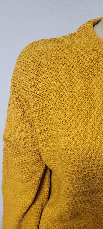 m Beden sarı Renk Triko dokulu esnek 2li set pantolon ve sweat takim FINIKS marka