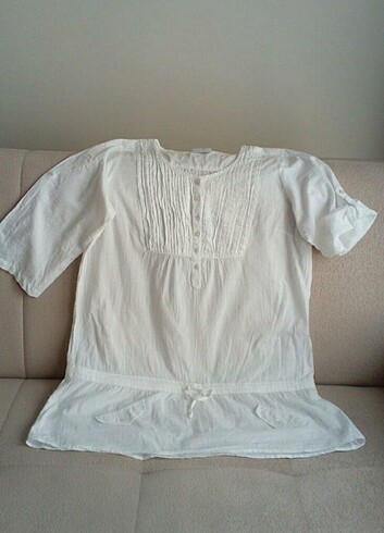 46 Beden beyaz Renk Beyaz pamuk gömlek 