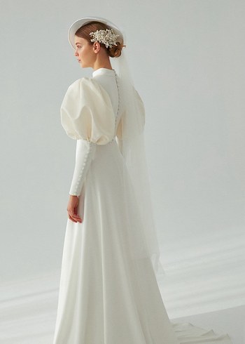 Beyaz Uzun Abiye Elbise - Görsel 11