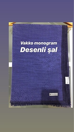 Vakko monogram desen şal