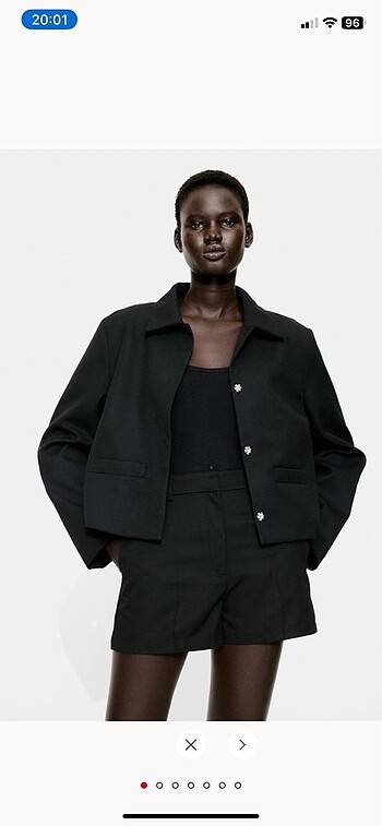 xs Beden siyah Renk H&M yakalı ceket