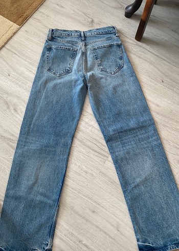 38 Beden mavi Renk Mavi Payetli taşlı Regular Fit Kadın Kot