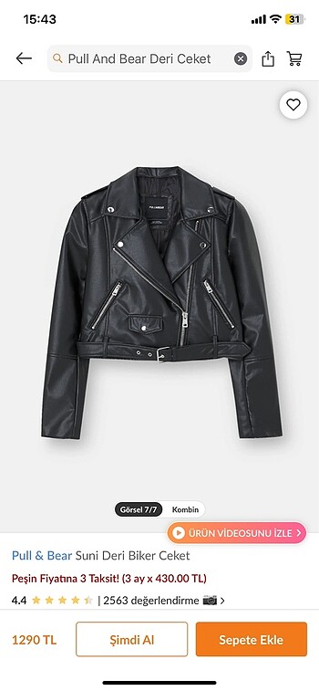 Pull and Bear Pull& bear Deri ceket