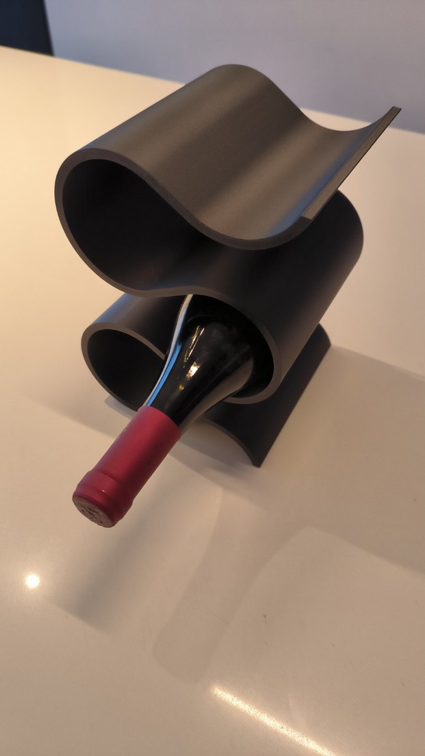 Siyah Dalgalı Şaraplık - Görsel 3