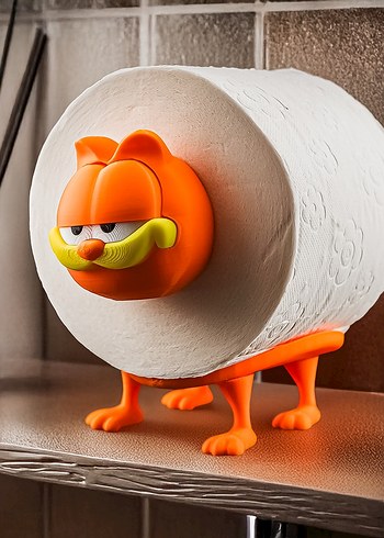 Garfield Temalı Kağıt Havlu Tutucu - Görsel 5