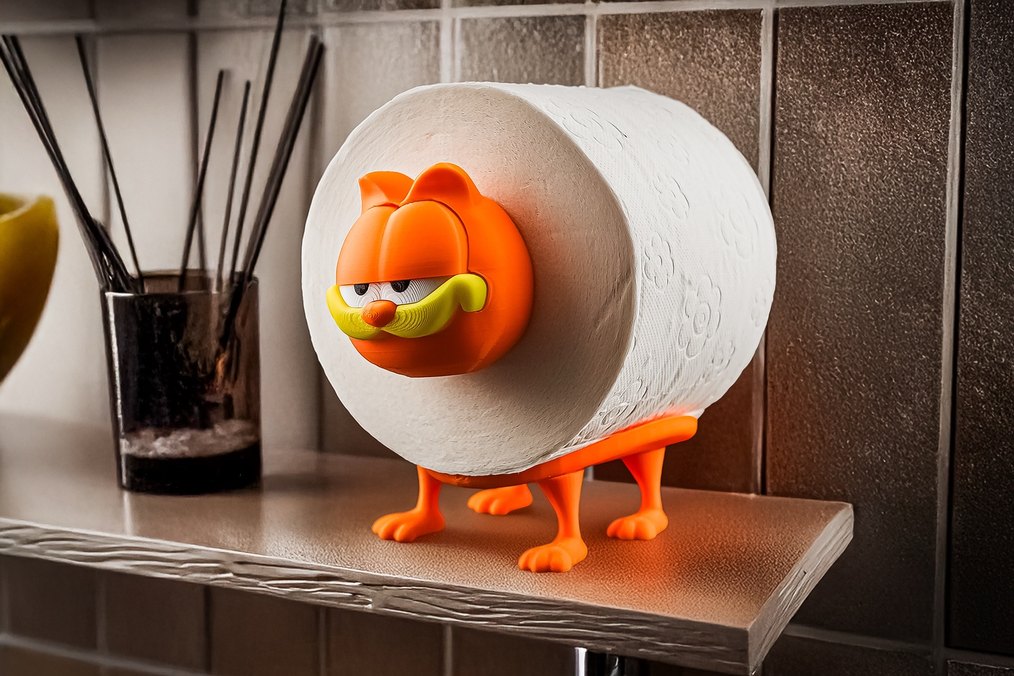 Garfield Temalı Kağıt Havlu Tutucu - Görsel 5