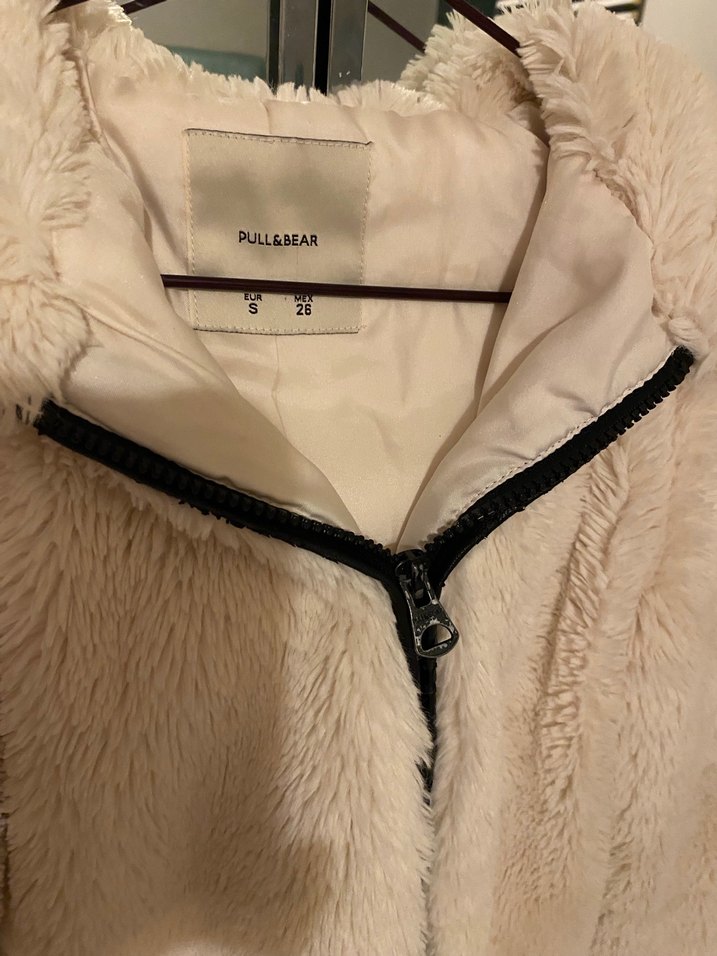 Beyaz Kürklü Kadın Midi Ceket - Görsel 2