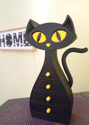 Siyah Kedi Şeklinde Takı Askısı - Görsel 4