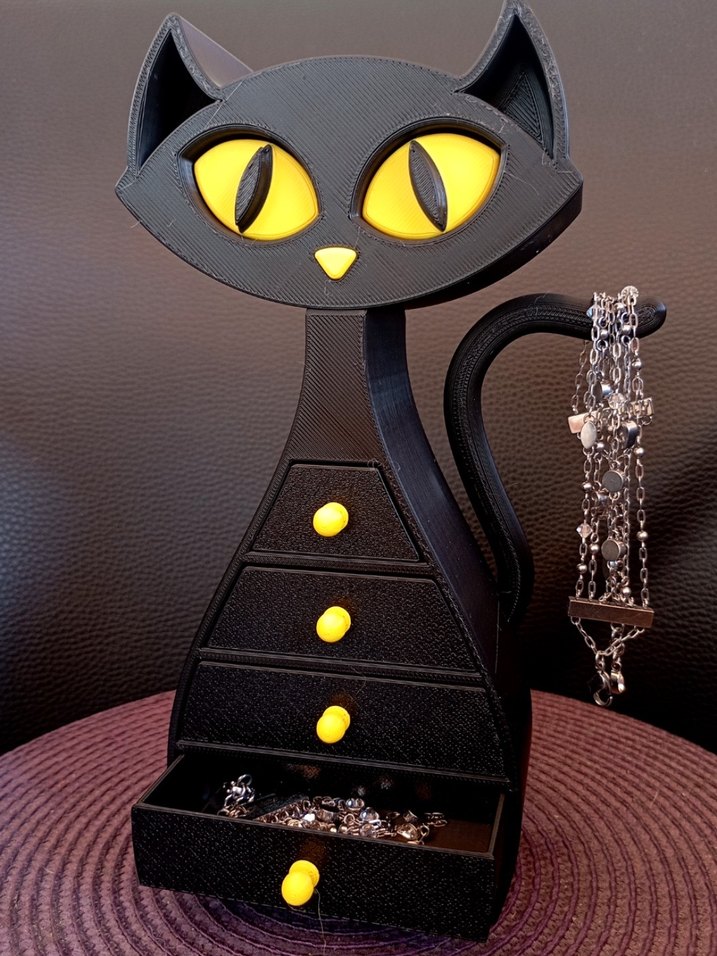 Siyah Kedi Şeklinde Takı Askısı - Görsel 3