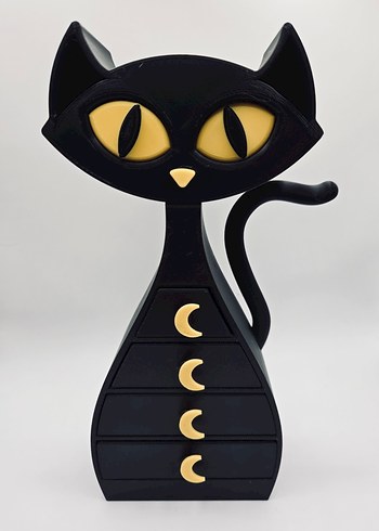 Mor Kedi Şekilli Takı Kutusu - Görsel 2