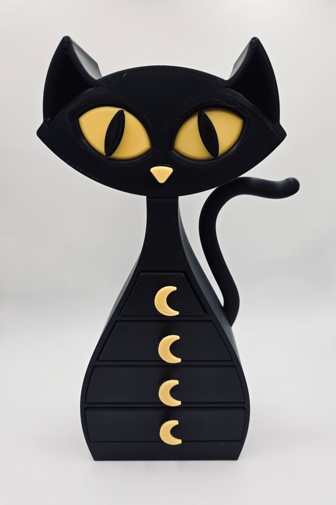 Mor Kedi Şekilli Takı Kutusu - Görsel 2