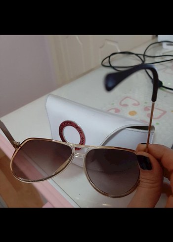 Bej Transparan Vintage Kadın Güneş Gözlüğü - Görsel 3