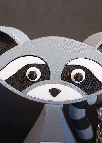 Gri Rakun Tasarımlı Kedi Aksesuar Kutusu - Görsel 6