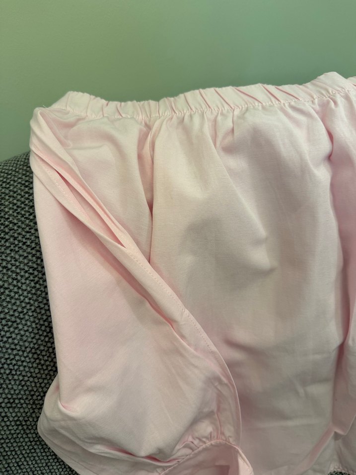 Pembe dekolte kol Bluz - Görsel 2