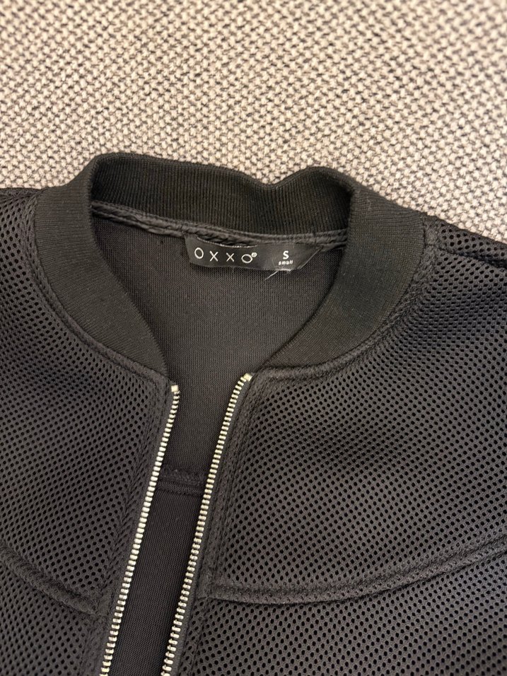 Oxxo Siyah Fermuarlı Kadın Spor Ceket - Görsel 2