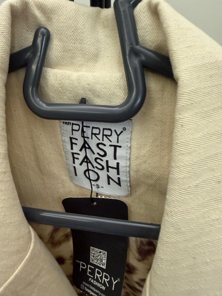 Bej Düğmeli Kadın Keten Blazer Ceket - Görsel 2