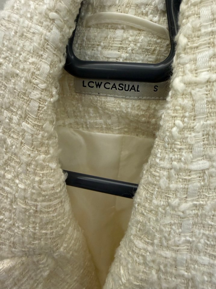 Bej tüvit blazer ceket - Görsel 2