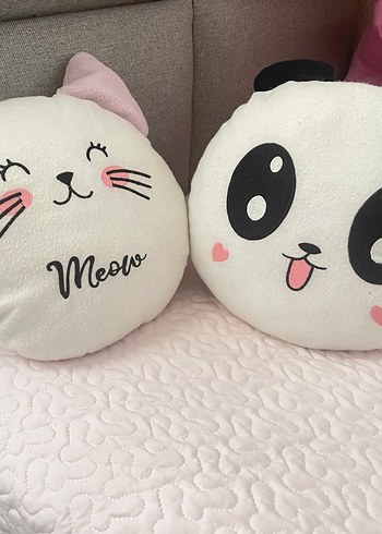  Beden Pembe Panda ve Kedi Peluş Oyuncak