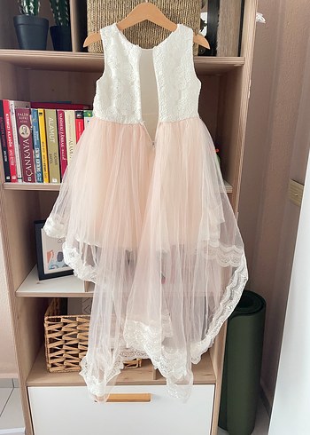 Kız Çocuk Beyaz Dantel Bohem Elbise - Görsel 6