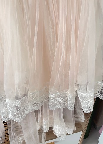 Kız Çocuk Beyaz Dantel Bohem Elbise - Görsel 4