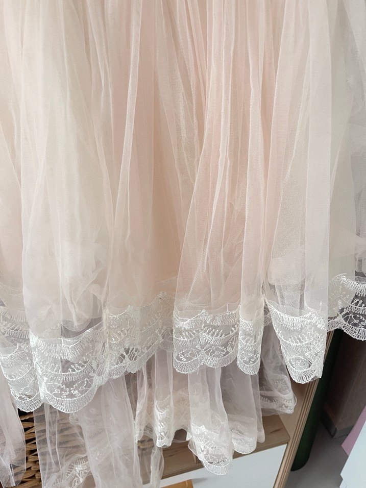 Kız Çocuk Beyaz Dantel Bohem Elbise - Görsel 4